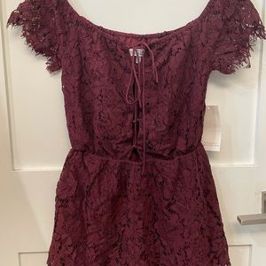 Tobi Maroon Romper